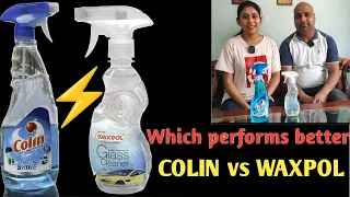 WAXPOL Glass Cleaner vs COLIN || Which is Best for Car || #colin #waxpol #glass #cleaner