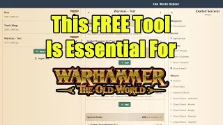 This FREE Tool Is A Must Use For Warhammer The Old World - List Building Website - Warhammer Fantasy