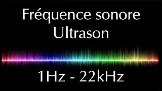 TEST Fréquence Sonore 1Hz - 22000Hz 🔊 / Test Ultrason / Test audition / Fréquence Sinusoïdale