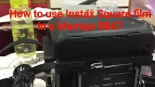 How to use Instax Square SQ6 back on a Mamiya RB67