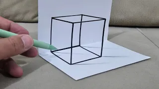 3d drawing on paper for beginners step by step