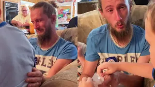 Emotional Adoption Moments - 6 Y/O Boy Surprising Stepdad With adoption Papers