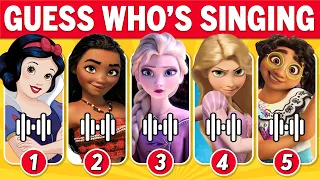 Guess Who Is Singing? 🎤🎙️🎶 | Disney Song Quiz Challenge | Elsa, Snow White, Moana, Rapunzel, Mirabel