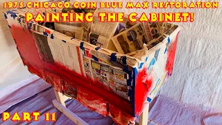 Painting a Pinball Cabinet! -  Part 11, 1975 Chicago Coin Blue Max Pinball Machine Restoration