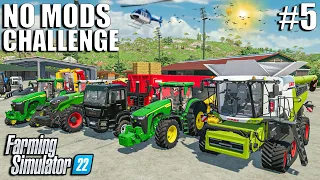 I UPGRADED THE FARM WITH NEW EQUIPMENT | NO Mods Challenge Ep.5 | Farming Simulator 22