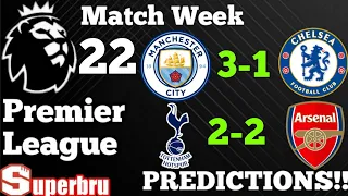 PL 2021/22 Match Week 22 PREDICTIONS