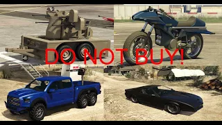 7 Vehicles you shouldn't buy in GTA Online