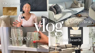 VLOG: Celebrating 10K!! | Answering your design questions | Office makeover | Client shopping + more