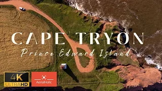 CAPE TRYON LIGHTHOUSE | PRINCE EDWARD ISLAND - CANADA IN 4K (DRONE)