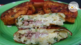 Como Hacer Tortitas De Papa Rellenas De Carne Molida Y Queso Econmicas Y Fáciles