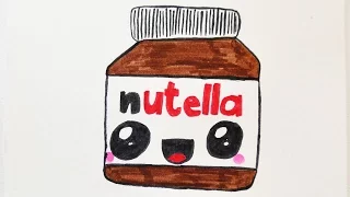 KAWAII NUTELLA DIY zeichnen | süße Schoko Creme malen für Einladungen und Geburtstagskarten