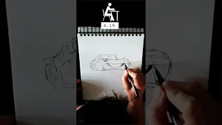 can YOU Draw LIGHTNING McQUEEN in 10min? #blacktablesketch #drawing #cars #car #lightningmcqueen