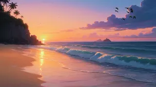 Secluded Sunset: Lofi Beach Bliss