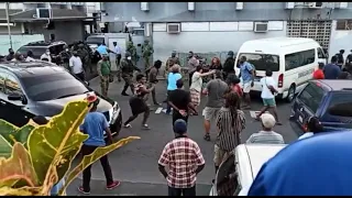 China drone arrest protest and police brutality- Roseau, Dominica- March 4, 2021