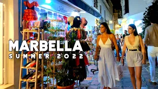 Marbella Spain Beautiful City Night Lights Summer 2022 July Update Costa del Sol | Málaga [4K]