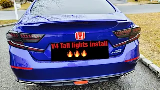2018-2020 honda accord sport 2.0 V4 tail lights mod installation