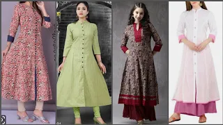A-Line kurta design | kurta design women | latest kurti design | cotton kurta design for female