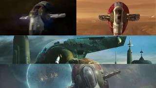 Slave 1 Scenes (Ep 2, Clone Wars, Ep 5, Mandalorian)