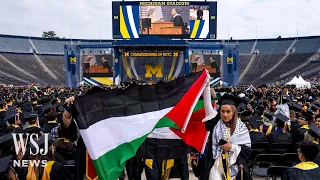 Graduates Stage Protest at University of Michigan Commencement | WSJ News