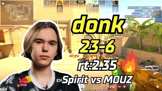 Spirit donk (23-6) rt:2.35! vs MOUZ | PGL Major Copenhagen 2024 Europe RMR Closed Qualifier