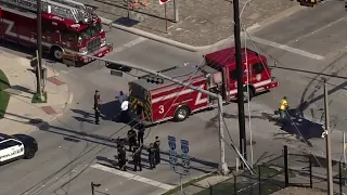 Downed power lines shut down IH-69 Southwest Freeway at Newcastle