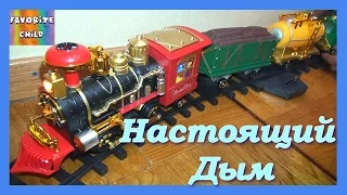 ЖЕЛЕЗНАЯ ДОРОГА НА Р/У / Паровоз с дымом / Railroad classic train with smoke steam