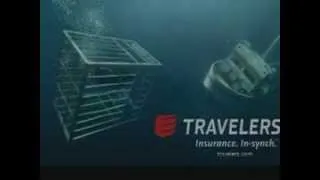 Funny Shark Cage Commercial TV Ad Video Travelers Insurance Risks Can Change so Stay in Synch 2006
