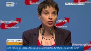 AfD-Bundesparteitag 2017: Eröffnungsrede von Frauke Petry am 22.04.2017