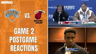 Brunson, Hart, Barrett, & Grimes React to Evening Series vs Miami Heat 1-1 | New York Knicks