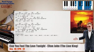 🎹 Can You Feel The Love Tonight - Elton John (The Lion King) Piano Backing Track with chords/lyrics