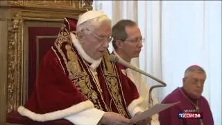 Papa Benedetto XVI - L'annuncio delle dimissioni in latino