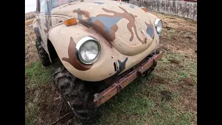 Monster Volkswagen checking cows and playing in mud