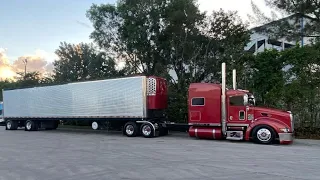 Peterbilt 386 with a 53 ft Stainless steel￼ ￼spread axle trailer