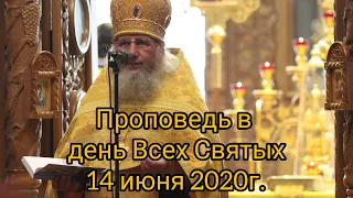 Проповедь в день Всех Святых 14 июня 2020 г.