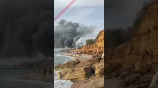 Самолет загорелся на военном аэродроме Бельбек в Крыму