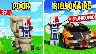Buying 1$ Vs $1,000,000 Car In Minecraft !!