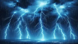 Sleep Instantly On Stormy Night, Perfect Heavy Rain Sounds For Sleeping, Calm & Happy Mind