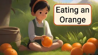 Improve Your English (Eating an Orange) | English Listening Skills - Speaking Skills Everyday