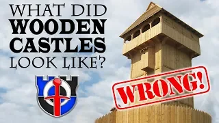 What did wooden castles look like and how were they built?