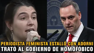 PERIODISTA FEMINISTA ESTALLÓ CON ADORNI TRATÓ AL GOBIERNO DE HOMOFÓBICO