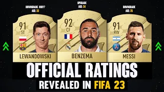 FIFA 23 | OFFICIAL PLAYER RATINGS REVEALED! 😱🔥 | FT. Benzema, Messi, Lewandowski...