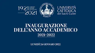 🔴 LIVE! INAUGURAZIONE DELL’ANNO ACCADEMICO 2021-2022