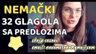 NEMAČKI - A2-B1 - 32 NEOPHODNA GLAGOLA - PREVEDITE OVE REČENICE I NAUČITE 32 GLAGOLA SA PREDLOZIMA