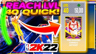 GAMEBREAKING 2K22 MYTEAM GLITCH! EARN XP FAST! LEVEL 40 MELO QUICKEST METHOD!