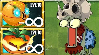 PvZ 2 - Every Plants POWER UP Infinite ! Vs 50 Jurassic Fossilheads - Who will win?