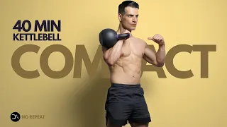 40 Min FULL BODY KETTLEBELL Workout | Controlled & Explosive | No Repeat + Core