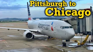 Full Flight: American Airlines B737-800 Pittsburgh to Chicago (PIT-ORD)