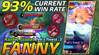 93% Win Rate S26 Fanny (Supreme No.1) Perfect Gameplay! - Top 1 Global Fanny by Tek’s finest :3 - ML