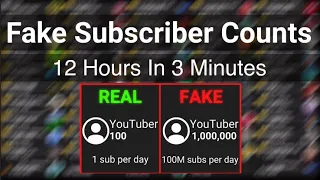 Faking Your Subscriber Counts (12 Hours In 3 Minutes)