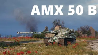 AMX 50 B insane machine gun hunting everyone almost 10K DMG 6Kills wot complete 4K